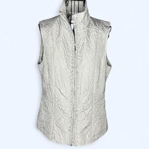 Coquette Rosette Quilted Vest - Size Medium - Light Sage